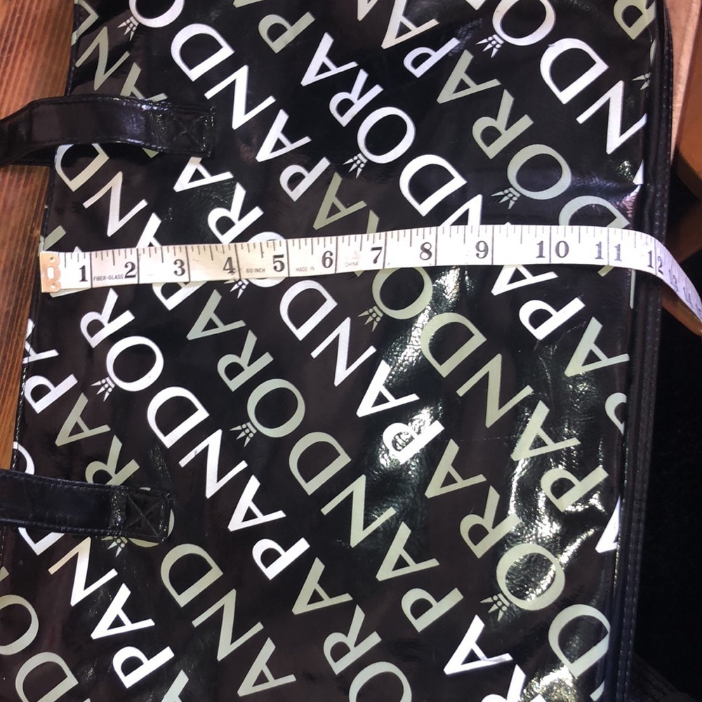 Pandora tote bag black white and gray travel bag purse grocery carrier clothing - Picture 7 of 12